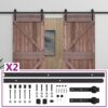 Sliding Door with Hardware Set 100x210 cm Pine Wood Dark Brown