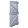 Sliding Door with Hardware Set 80x210 cm Solid Pine Wood Grey