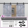 Sliding Door with Hardware Set 80x210 cm Solid Pine Wood Grey
