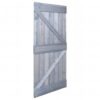 Sliding Door with Hardware Set 80x210 cm Solid Pine Wood Grey