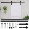 Sliding Door with Hardware Set 80x210 cm Solid Pine Wood White