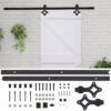 Sliding Door with Hardware Set 90x210 cm Solid Pine Wood White