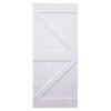 Sliding Door with Hardware Set 90x210 cm Solid Pine Wood White