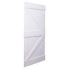 Sliding Door with Hardware Set 90x210 cm Solid Pine Wood White