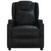 Recliner Chair Black Faux Leather