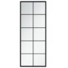 Wall Mirror Black 100x40 cm Metal