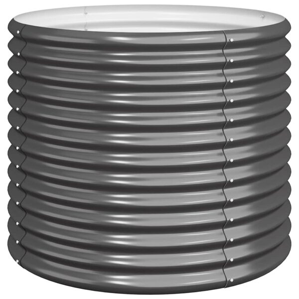 Garden Planter Galvanised Steel 80x80x68 cm Anthracite
