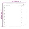 Garden Planter Galvanised Steel 80x80x68 cm Anthracite