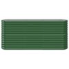 Garden Raised Bed Galvanised Steel 152x40x68 cm Green