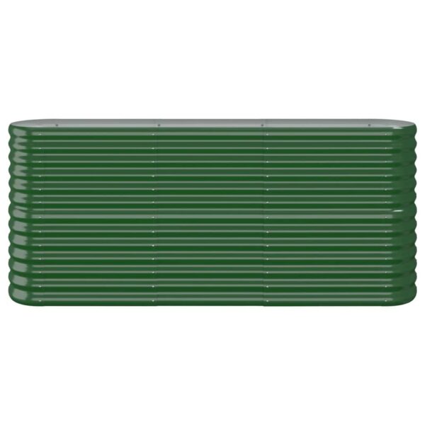 Garden Raised Bed Galvanised Steel 152x40x68 cm Green