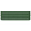 Garden Raised Bed Galvanised Steel 224x40x68 cm Green