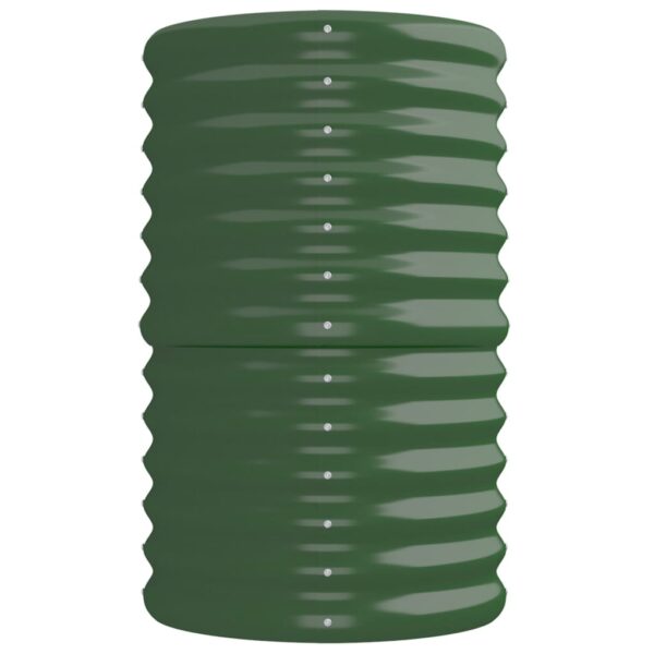 Garden Raised Bed Galvanised Steel 224x40x68 cm Green