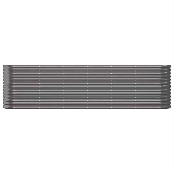Garden Raised Bed Galvanised Steel 260x40x68 cm Anthracite