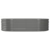 Garden Raised Bed Galvanised Steel 152x80x36 cm Grey