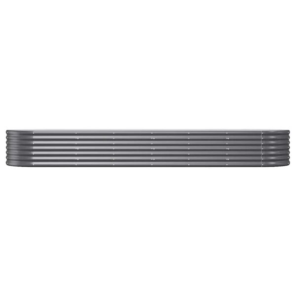 Garden Raised Bed Galvanised Steel 296x80x36 cm Anthracite