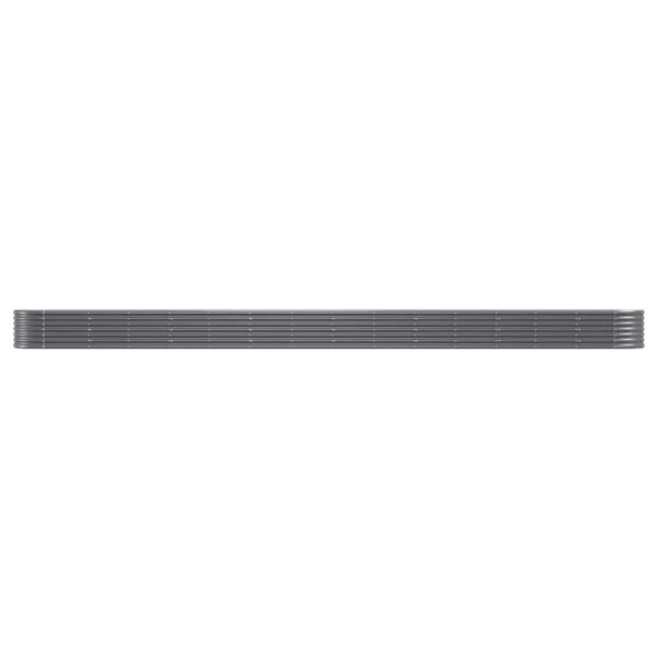 Garden Raised Bed Galvanised Steel 620x80x36 cm Anthracite