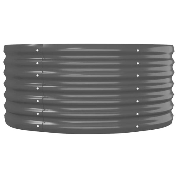 Garden Raised Bed Galvanised Steel 620x80x36 cm Anthracite