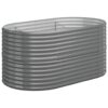 Garden Raised Bed Galvanised Steel 152x80x68 cm Grey