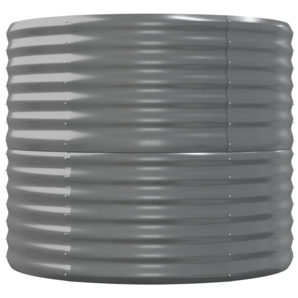 Garden Raised Bed Galvanised Steel 152x80x68 cm Grey