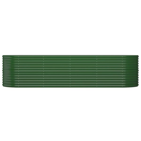 Garden Raised Bed Galvanised Steel 296x80x68 cm Green