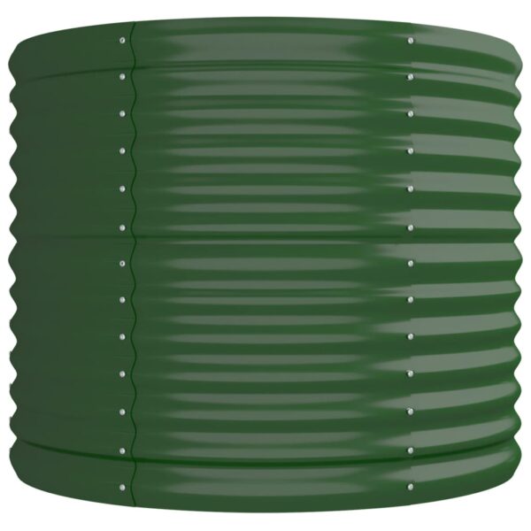 Garden Raised Bed Galvanised Steel 296x80x68 cm Green