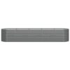 Garden Raised Bed Galvanised Steel 368x80x68 cm Grey