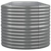 Garden Raised Bed Galvanised Steel 368x80x68 cm Grey