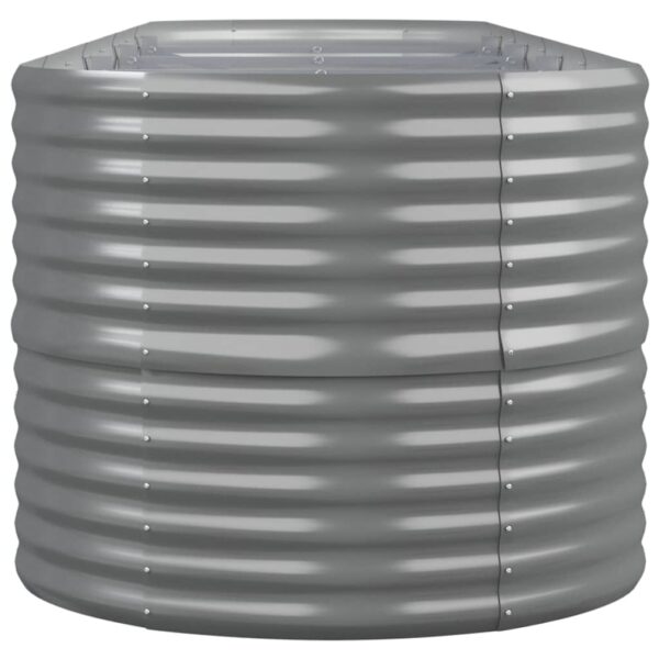Garden Raised Bed Galvanised Steel 368x80x68 cm Grey