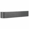 Garden Raised Bed Galvanised Steel 368x80x68 cm Anthracite