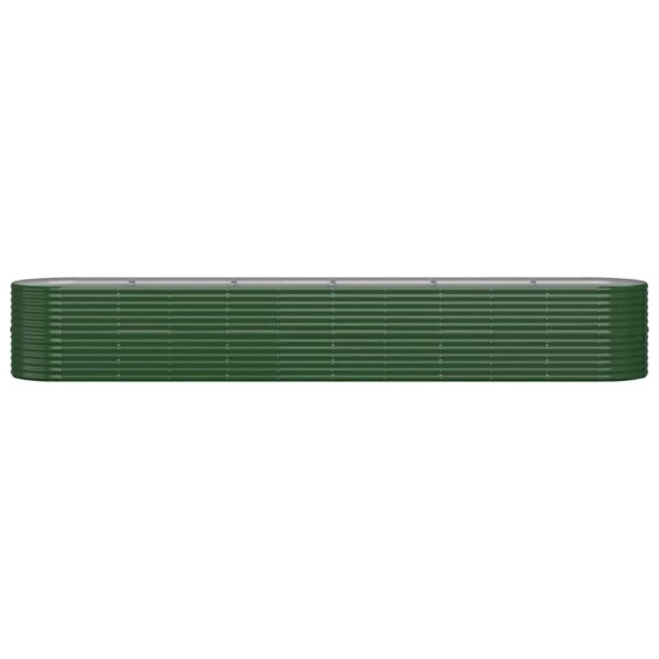 Garden Raised Bed Galvanised Steel 440x80x68 cm Green