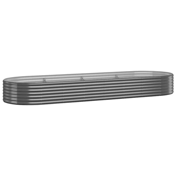 Garden Raised Bed Galvanised Steel 322x100x36 cm Anthracite