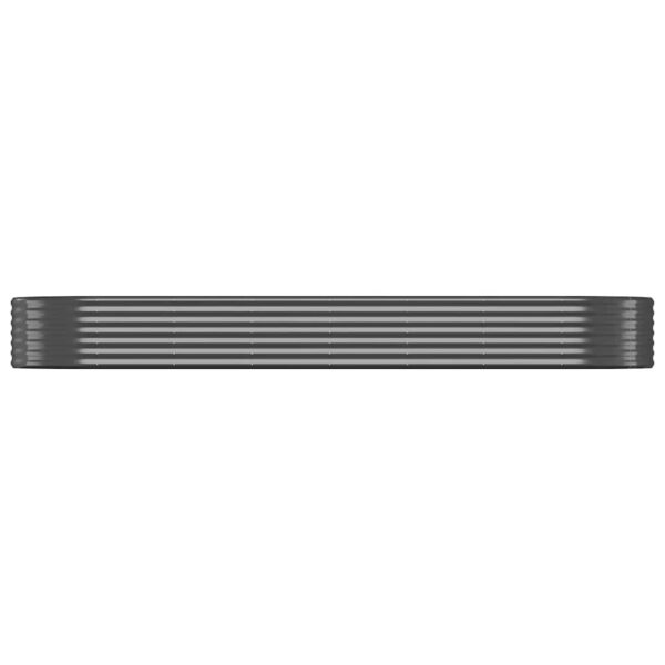 Garden Raised Bed Galvanised Steel 322x100x36 cm Anthracite