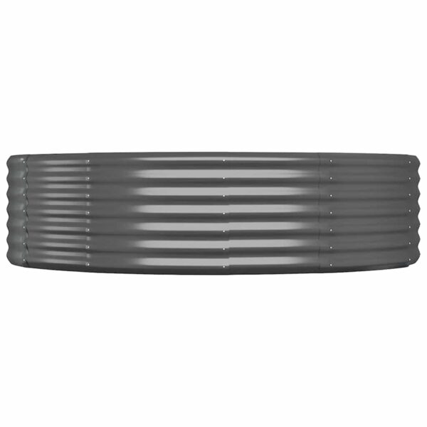 Garden Raised Bed Galvanised Steel 214x140x36 cm Anthracite