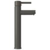 Bathroom Sink with Tap and Push Drain Black Tempered Glass