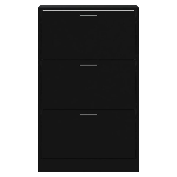 Shoe Cabinet Black 63x24x103 cm Engineered Wood