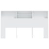 Headboard Cabinet White 180x19x103.5 cm