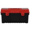 2 Piece Tool Box Set Black and Red Polypropylene
