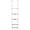 Telescopic Garden Rack with 3 Shelves Silver Aluminium
