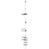 Telescopic Garden Rack with 3 Shelves Silver Aluminium