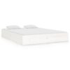 Bed Frame without Mattress White Solid Wood 120x190 cm Small Double