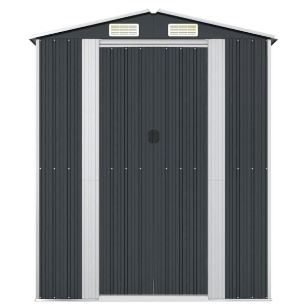 Garden Shed Anthracite 192x108x223 cm Galvanised Steel