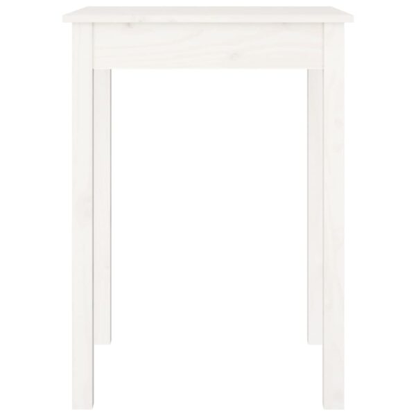 Dining Table White 55x55x75 cm Solid Wood Pine