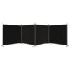 4-Panel Room Divider Black 698x180 cm Fabric