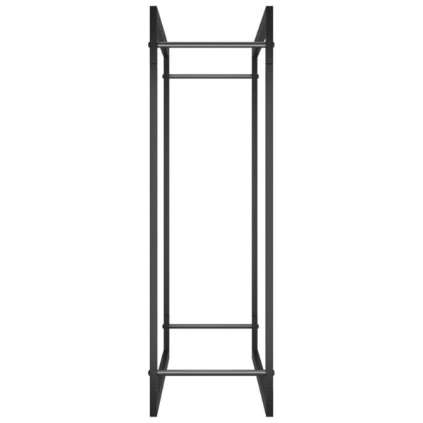 Firewood Rack Matt Black 80x28x86 cm Steel