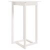 Bar Table White 60x60x110 cm Solid Wood Pine