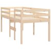 High Sleeper Bed without Mattress 90x190 cm Single Solid Wood Pine