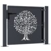 Garden Gate Anthracite 105x105 cm Steel Tree Design