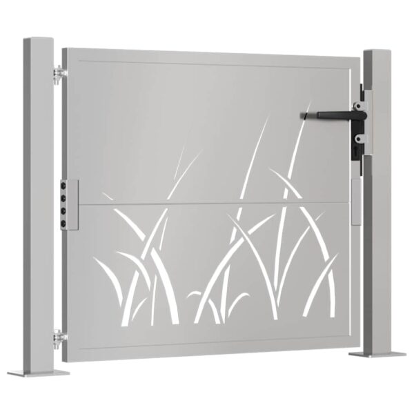 Garden Gate 105x80 cm Corten Steel Grass Design