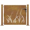 Garden Gate 105x105 cm Corten Steel Grass Design