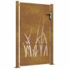 Garden Gate 105x155 cm Corten Steel Grass Design